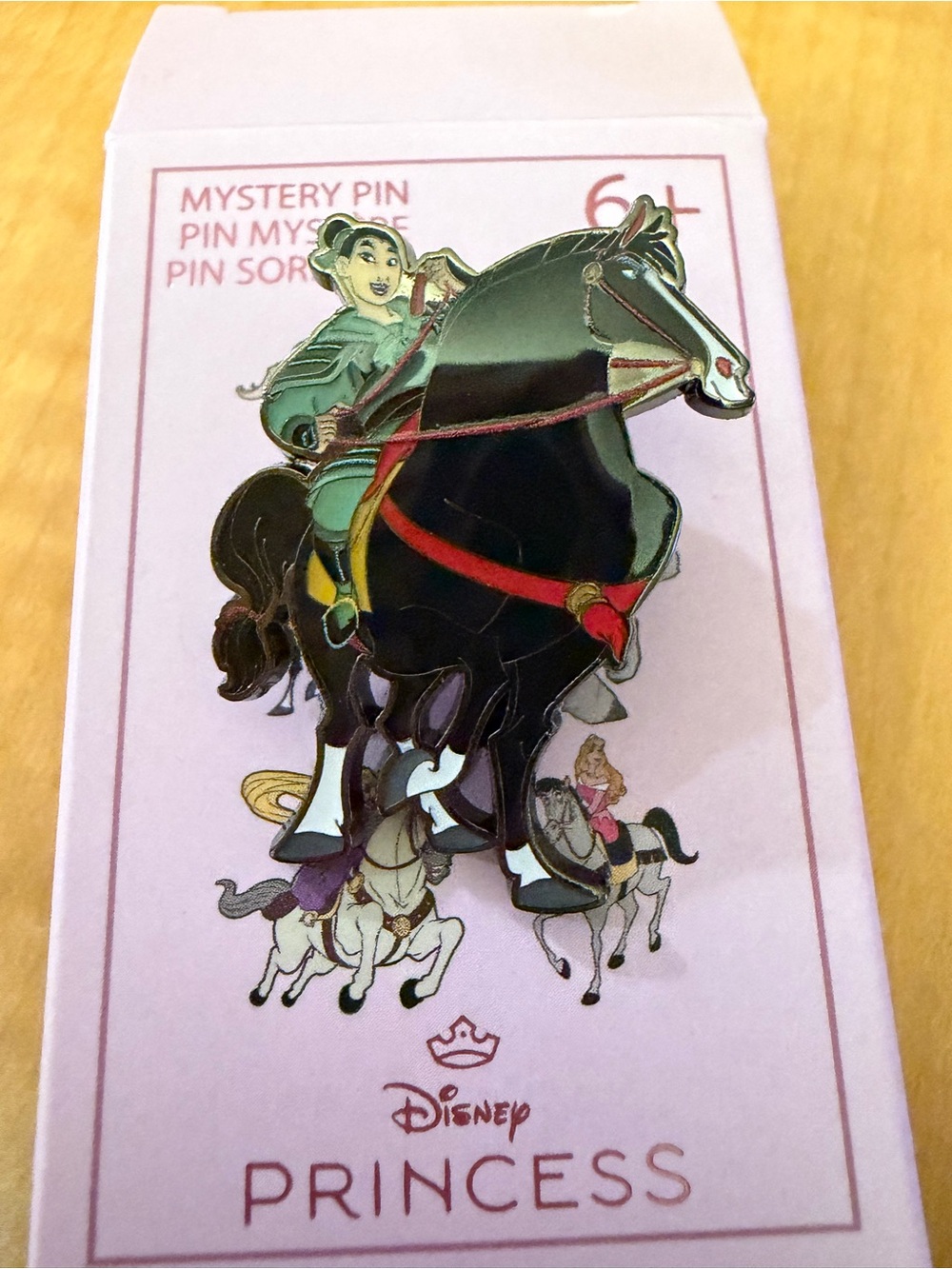 Disney Mulan Horse Enamel Pin - Black, Green & Red